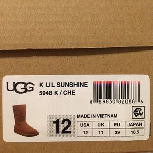 Size 12 girls Ugg boots